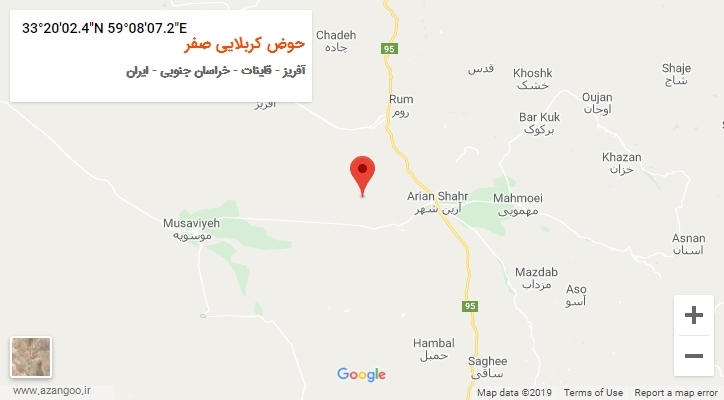 روستای حوض کربلایی صفر بر روی نقشه