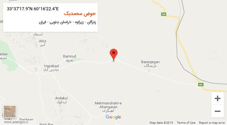 روستای حوض محمدبک بر روی نقشه