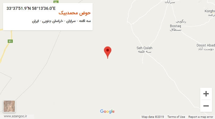 روستای حوض محمدبیک بر روی نقشه