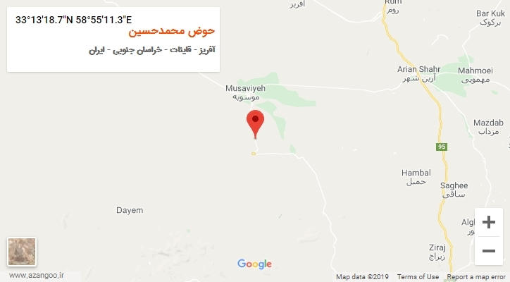 روستای حوض محمدحسین بر روی نقشه