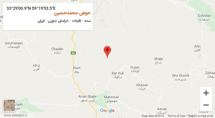 روستای حوض محمدحسین بر روی نقشه