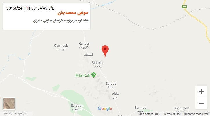 روستای حوض محمدجان بر روی نقشه