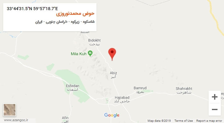 روستای حوض محمدنوروزی بر روی نقشه