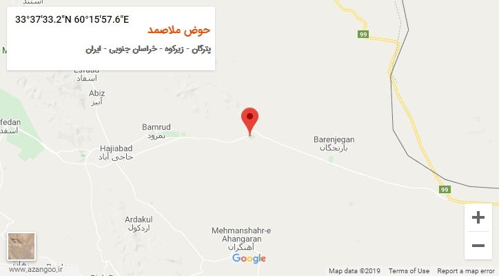 روستای حوض ملاصمد بر روی نقشه