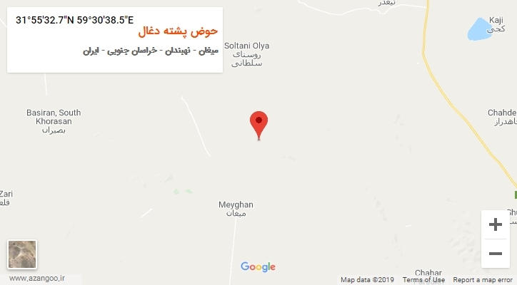 روستای حوض پشته دغال بر روی نقشه