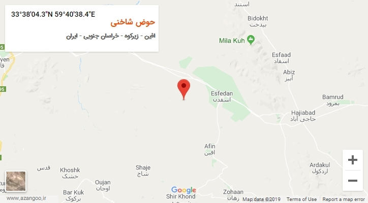 روستای حوض شاخنی بر روی نقشه