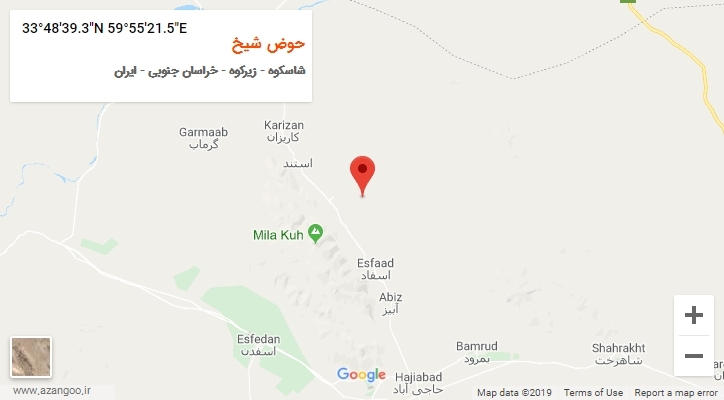 روستای حوض شیخ بر روی نقشه