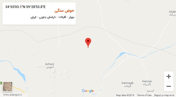 روستای حوض سنگی بر روی نقشه