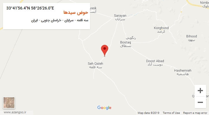 روستای حوض سیدها بر روی نقشه