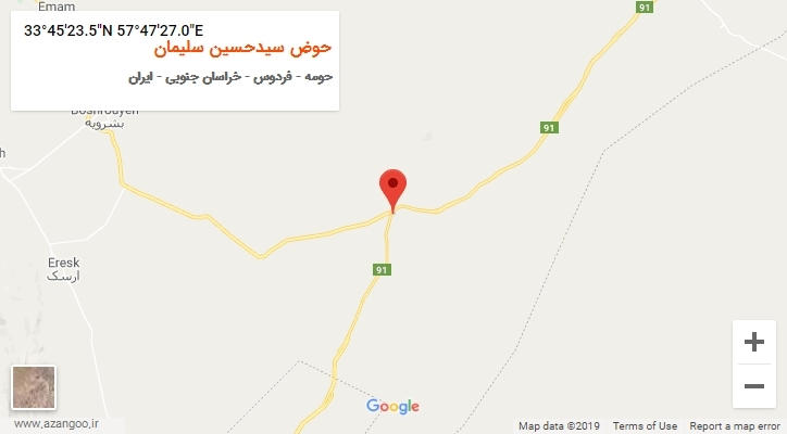 روستای حوض سیدحسین سلیمان بر روی نقشه
