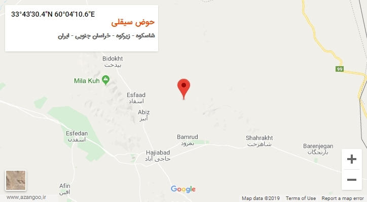 روستای حوض سیقلی بر روی نقشه
