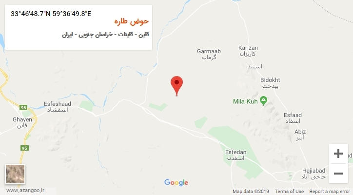 روستای حوض طاره بر روی نقشه