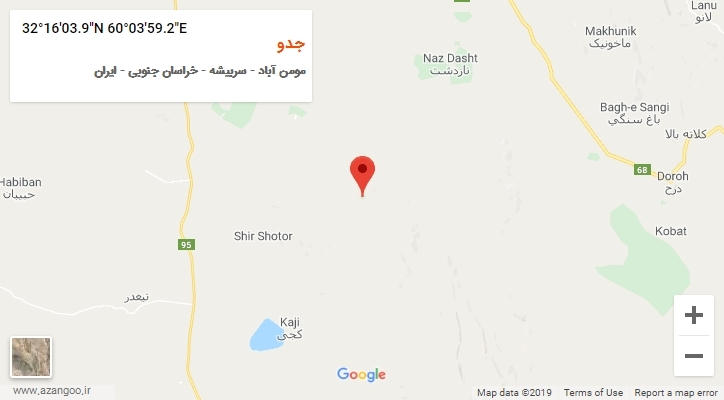 روستای جدو بر روی نقشه