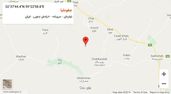 روستای جغوعلیا بر روی نقشه