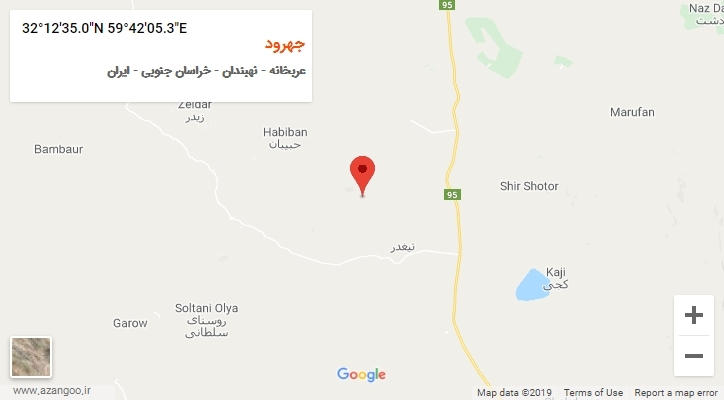 روستای جهرود بر روی نقشه