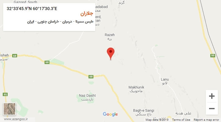 روستای جلاران بر روی نقشه