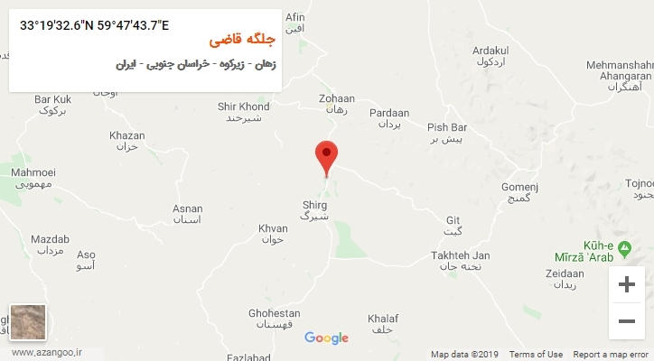 روستای جلگه قاضی بر روی نقشه