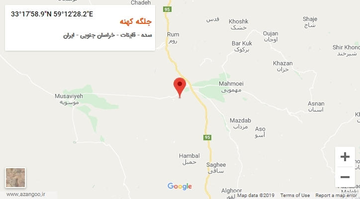 روستای جلگه کهنه بر روی نقشه