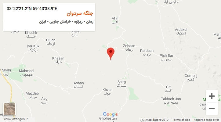 روستای جلگه سردوان بر روی نقشه