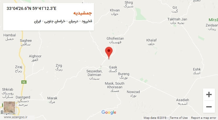 روستای جمشیدیه بر روی نقشه