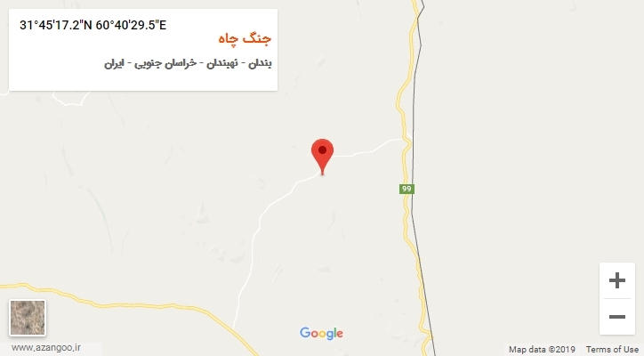 روستای جنگ چاه بر روی نقشه