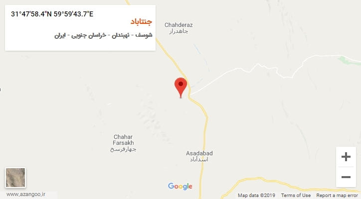 روستای جنتاباد بر روی نقشه