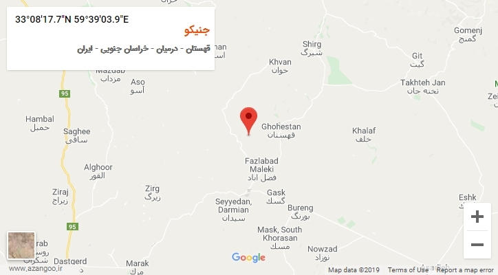 روستای جنیکو بر روی نقشه