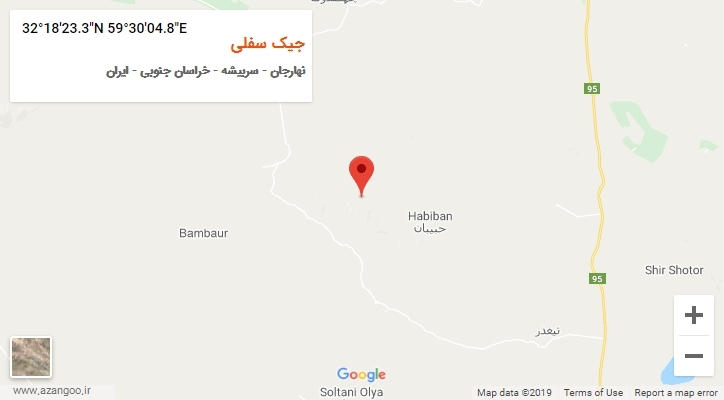 روستای جیک سفلی بر روی نقشه