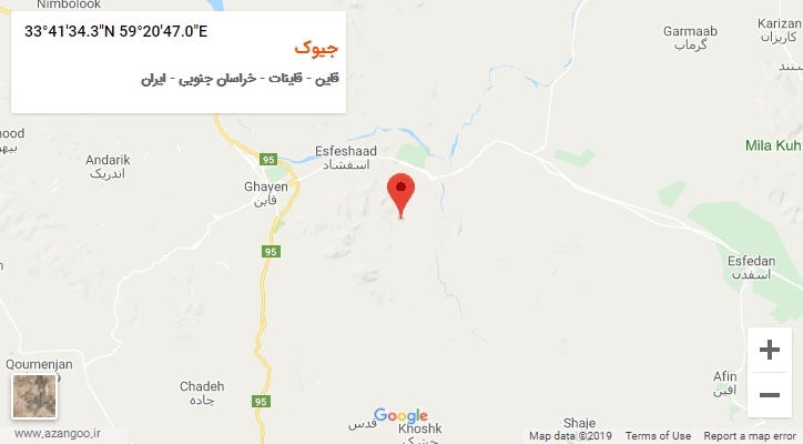 روستای جیوک بر روی نقشه