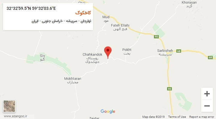 روستای کاخکوک بر روی نقشه