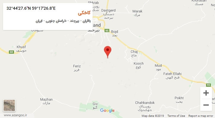 روستای کاخکی بر روی نقشه