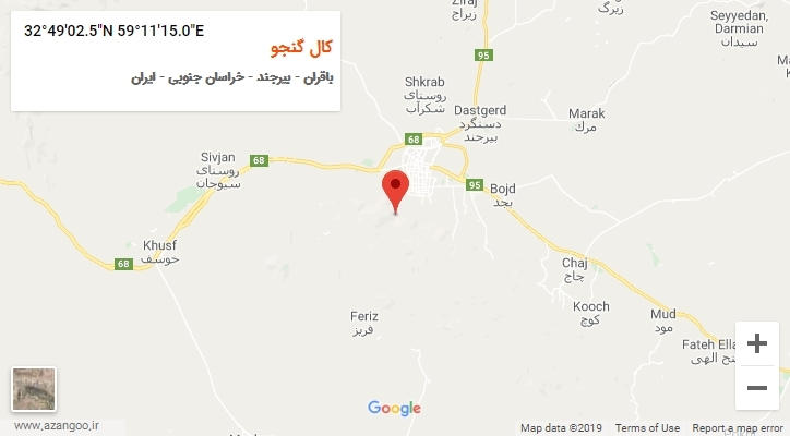روستای کال گنجو بر روی نقشه