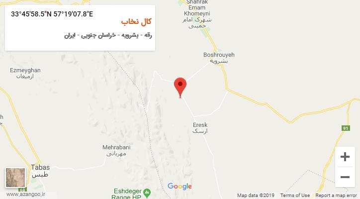 روستای کال نخاب بر روی نقشه