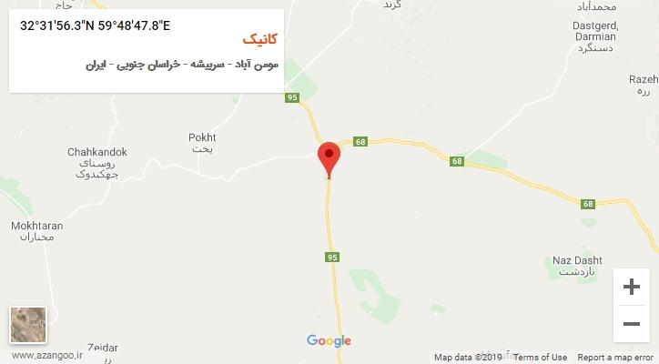 روستای کانیک بر روی نقشه