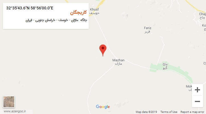 روستای کاریجگان بر روی نقشه