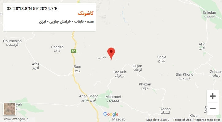 روستای کاشونک بر روی نقشه