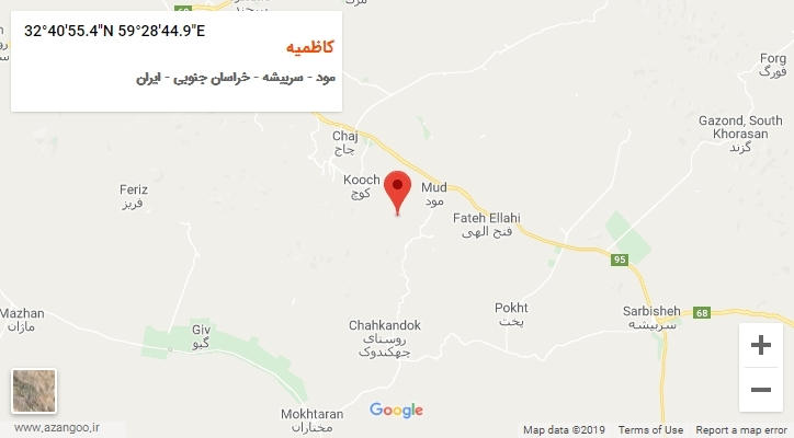 روستای کاظمیه بر روی نقشه