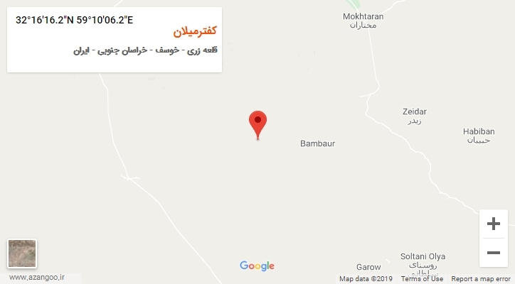 روستای کفترمیلان بر روی نقشه