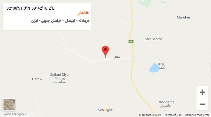 روستای خالدار بر روی نقشه