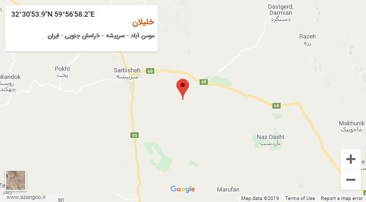 روستای خلیلان بر روی نقشه