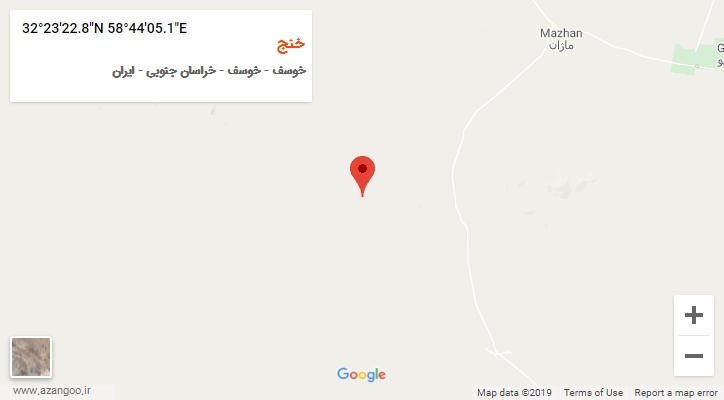 روستای خنج بر روی نقشه