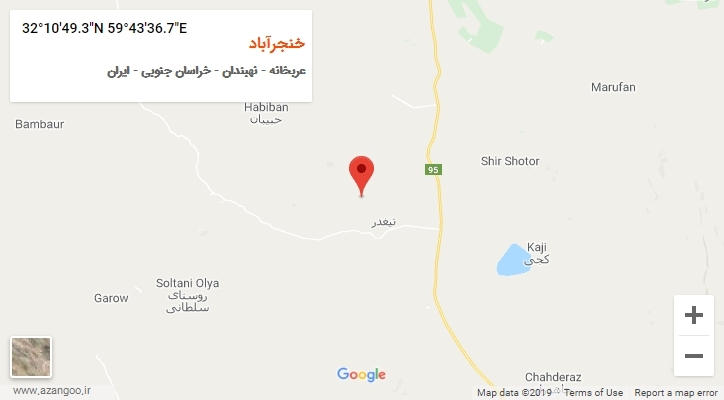 روستای خنجرآباد بر روی نقشه