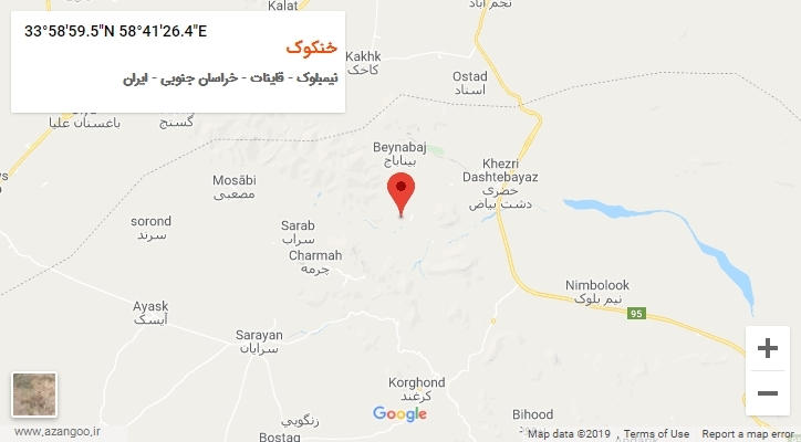 روستای خنکوک بر روی نقشه