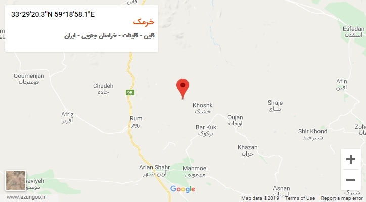 روستای خرمک بر روی نقشه
