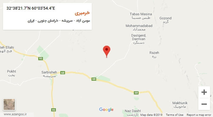 روستای خرمیری بر روی نقشه