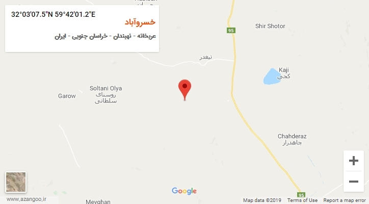 روستای خسروآباد بر روی نقشه