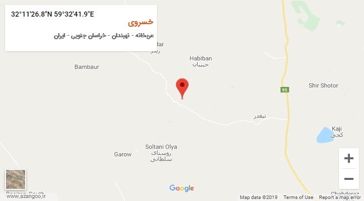 روستای خسروی بر روی نقشه