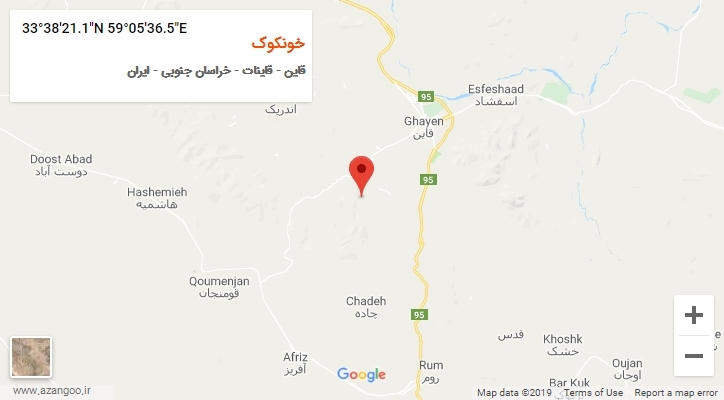 روستای خونکوک بر روی نقشه