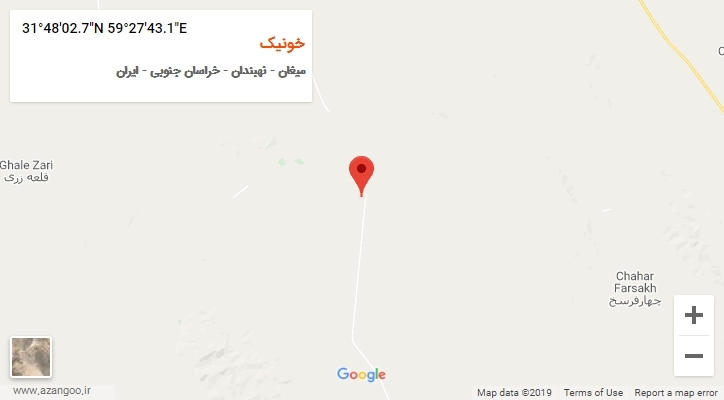 روستای خونیک بر روی نقشه