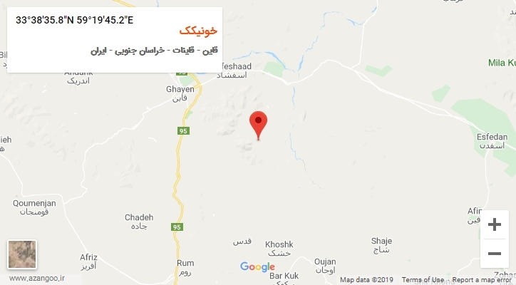 روستای خونیکک بر روی نقشه